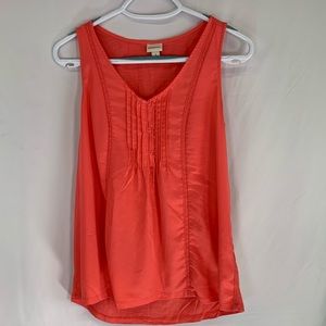 Orange red sleeveless top